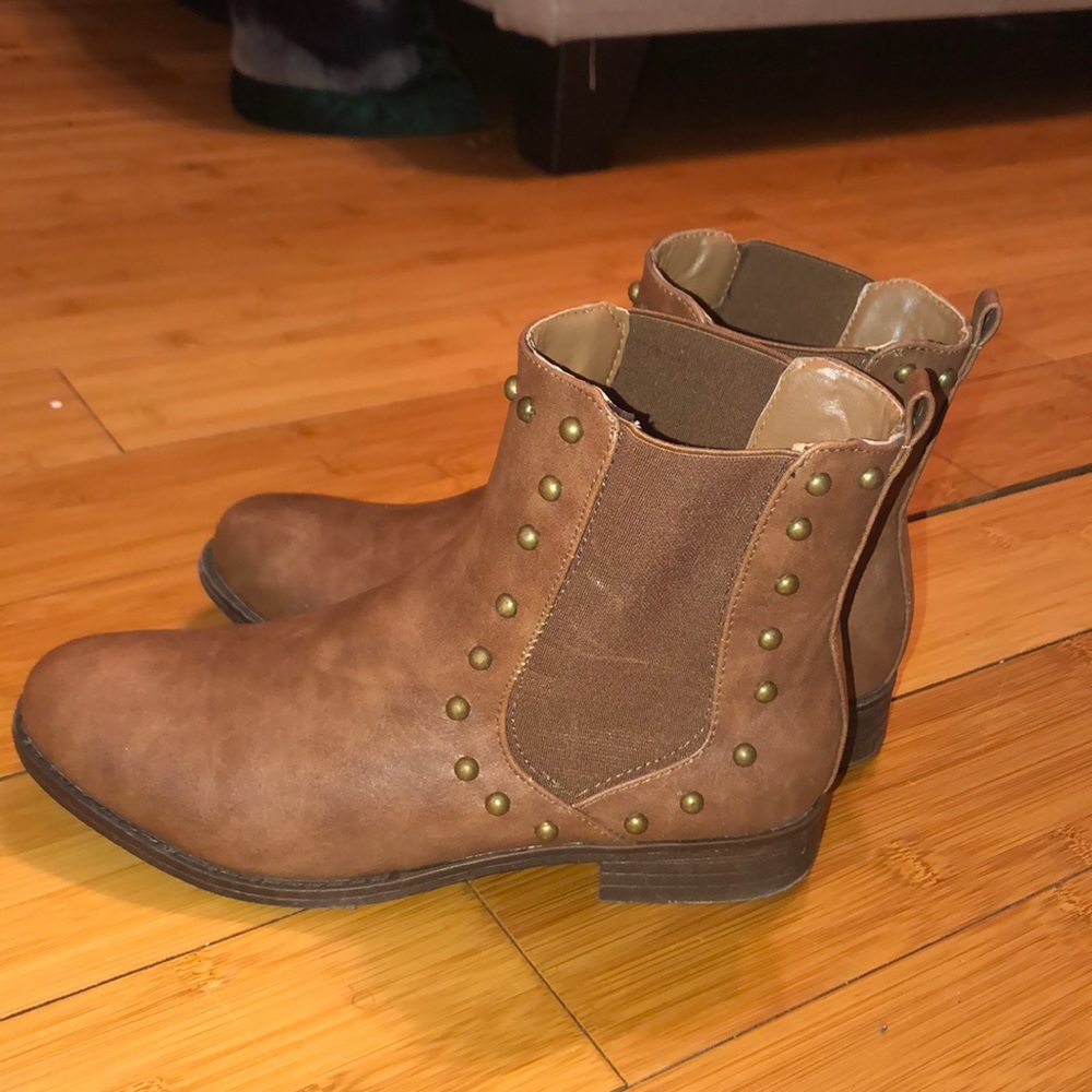 Camel colored ankle booties
